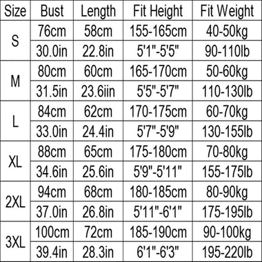 the size chart for a pair of shoes