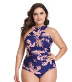 Plus-size One-piece Swimsuits Cross