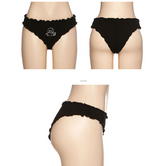 Letter embroidered high waist panties