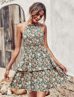 Summer Printed Halter Dress