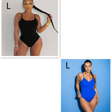 Sexy Solid Color Triangle One-piece Swimsuit