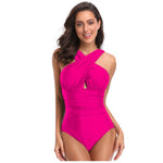 Plus-size One-piece Swimsuits Cross