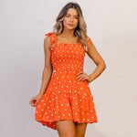 New Dress Sexy Polka Dot Print Suspender Skirt