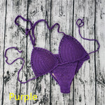 Handmade Crochet Bikini Sets Push-Up Pads Swimsuits