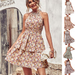 Summer Printed Halter Dress