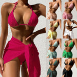 3pcs Halterneck Swimsuit Set