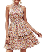 Summer Printed Halter Dress