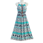 Trendy Women's Cotton Silk Belt Beach Dress With Suspenders