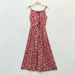 Trendy Women's Cotton Silk Belt Beach Dress With Suspenders