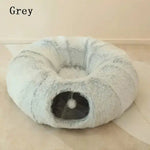 2 In 1 Round Tunnel Cat Beds HQ Fashion & Pets HQ Fashion & Pets USD United States Grey 6099779758 95cm diameter 1216207_MPFXZ8N KE2HVFSWJ Grey / 95cm diameter Rainbow colours / 85cm