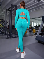 2pcs Sports Suits Long Fitness Sleeve