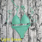 Handmade Crochet Bikini Sets Push-Up Pads Swimsuits