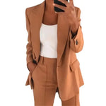 Solid Color Blazer Long Sleeve