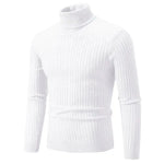 a white turtle neck sweater on a white background