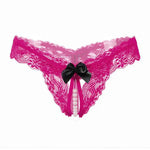 a woman's panties with a black bow on the side