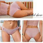 a collage of photos of a woman in pink underwear