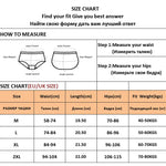 a chart showing the size and measurements of underwear