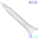 an electric toothbrush with a blue light on it