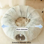 2 In 1 Round Tunnel Cat Beds HQ Fashion & Pets HQ Fashion & Pets USD United States Grey 6099779758 95cm diameter 1216207_MPFXZ8N KE2HVFSWJ Grey / 95cm diameter Rainbow colours / 85cm