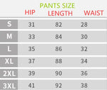 the size chart for the pants size chart