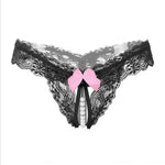 a woman's panties with a pink bow on the side