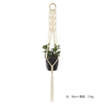 a plant hanging from a rope with a potted plant in it