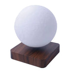 a white ball sitting on top of a wooden stand