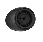 a black speaker on a white background