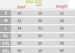 the size chart for a women's bra size chart